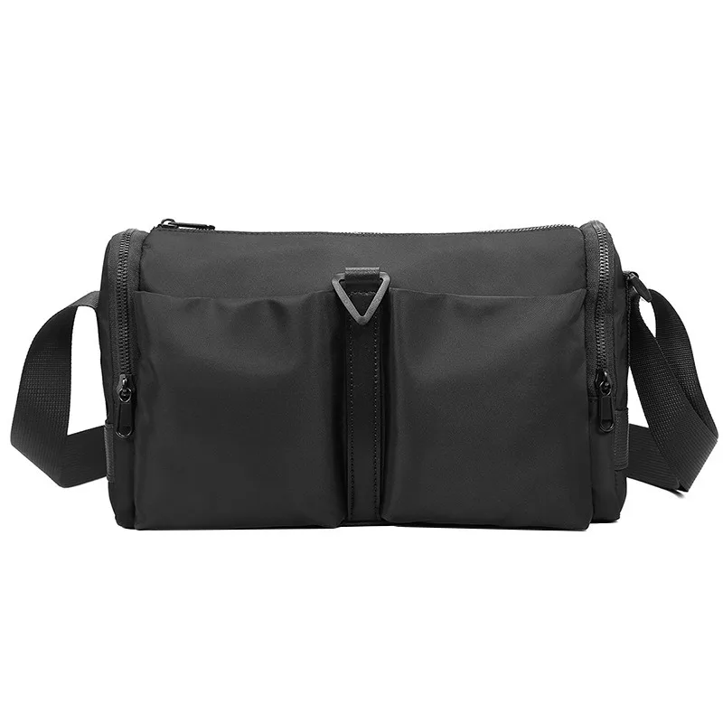 2024 Shoulder Bags Men Multiple Pockets Black Messenger Travel Korea Simple Brief Satchel Minimalism Style Crossbody Bags New