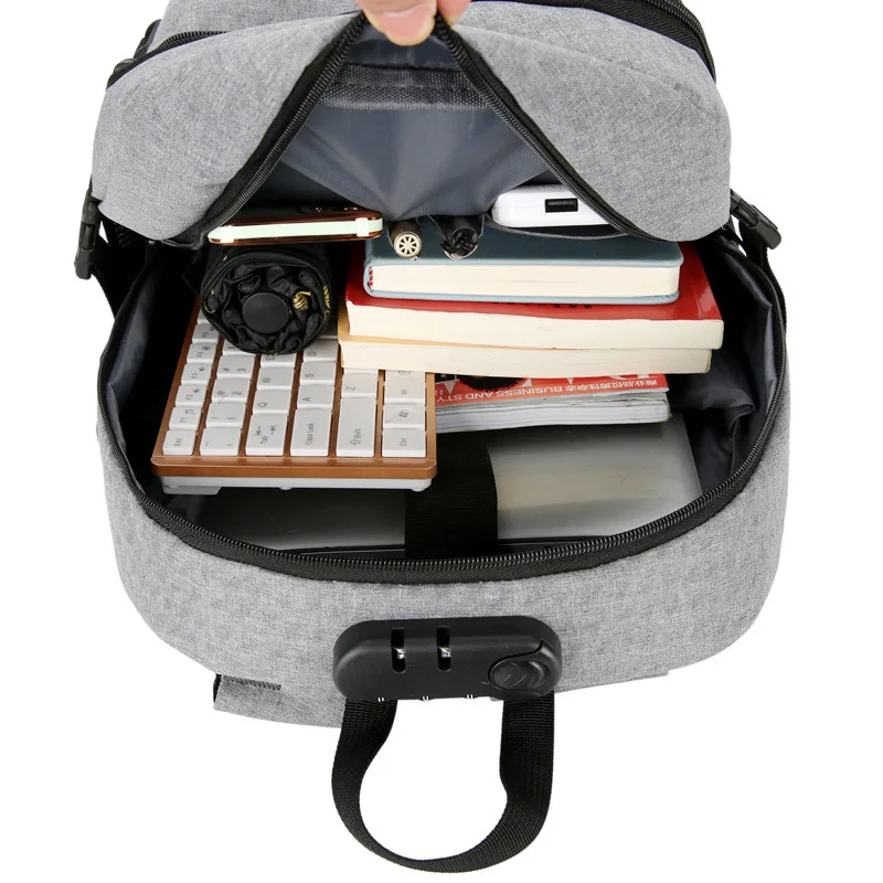 Backpack Men's Multifunctional Large Capacity Men's Business Bag USB Charging Backpack Computer Bag - Image 4