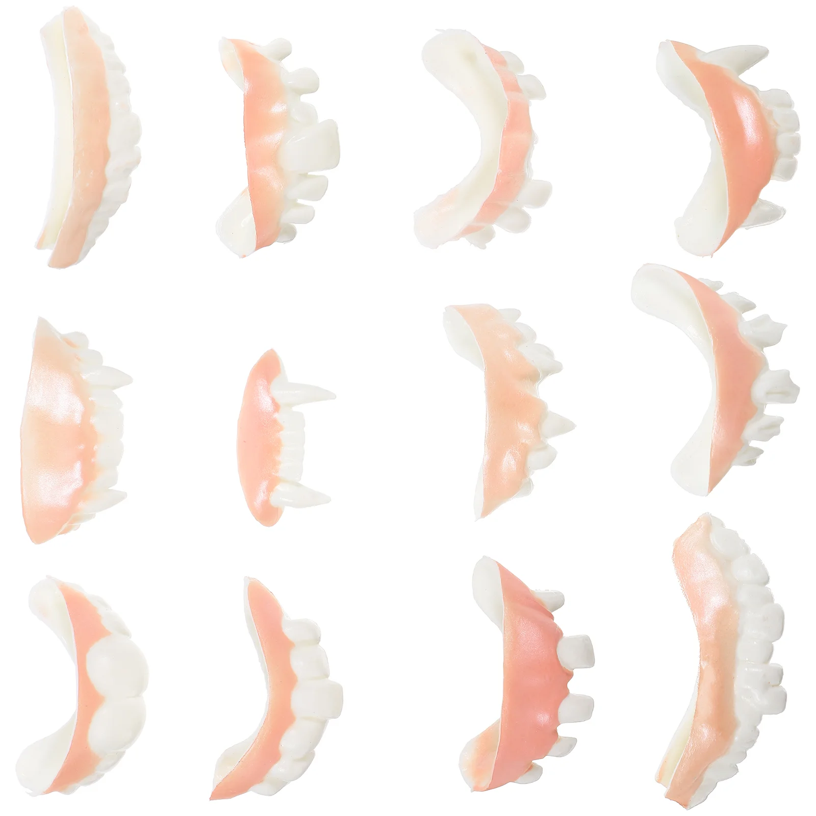 24 Pcs Denture Halloween Dentures Toy Cuddly Pvc Vampire Teeth Realistic Scary For