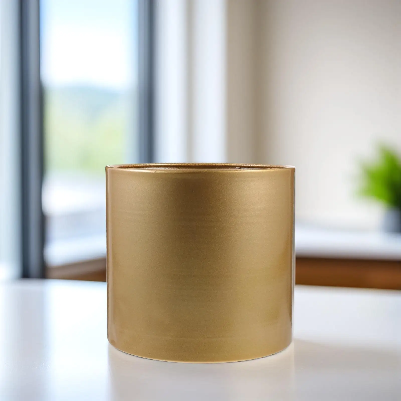 Hug Bucket Flower Pot Iron Succulent Plant Outdoor Window Metal Desktop Planter Golden