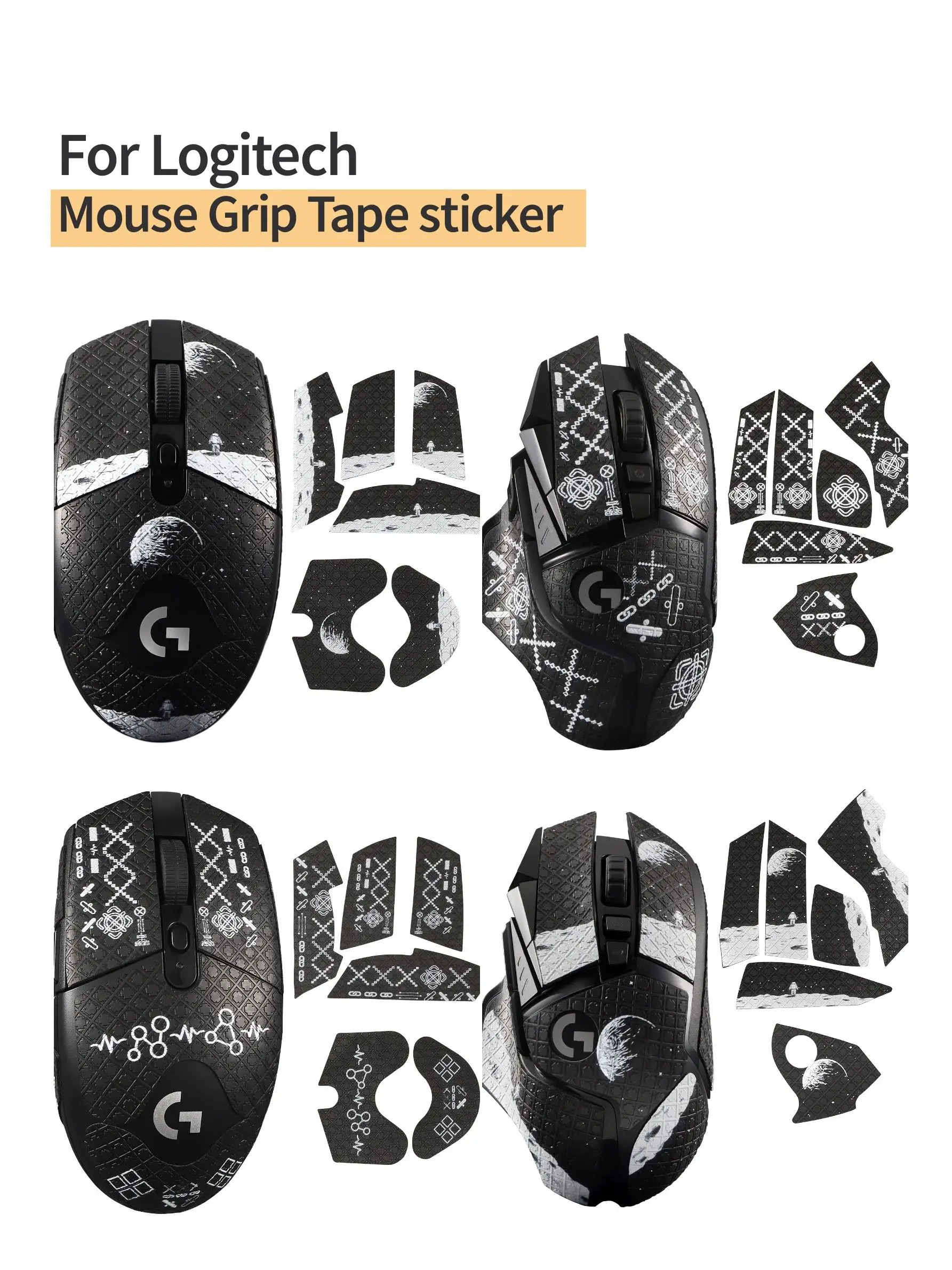 

Mouse Grip Tape sticker for Logitech G502X/G502 Hero/G502X Plus/G305/G304/G203/G102 Mouse Anti Slip Skin Self-Adhesive Pre-Cut