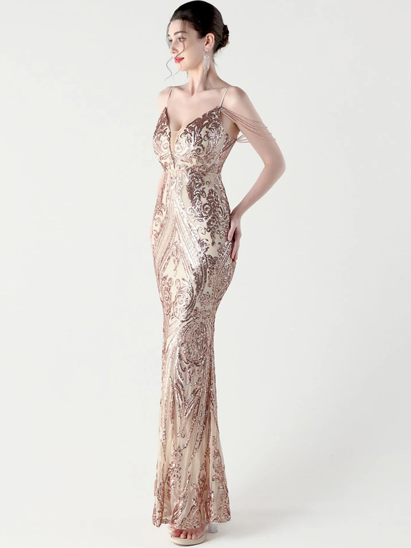 เซ็กซี่ backless ปาร์ตี้ชุดยาวผู้หญิงสีดําหรูหราวันเกิดฤดูร้อนชุดผู้หญิง 2025 ชุดราตรี vestido