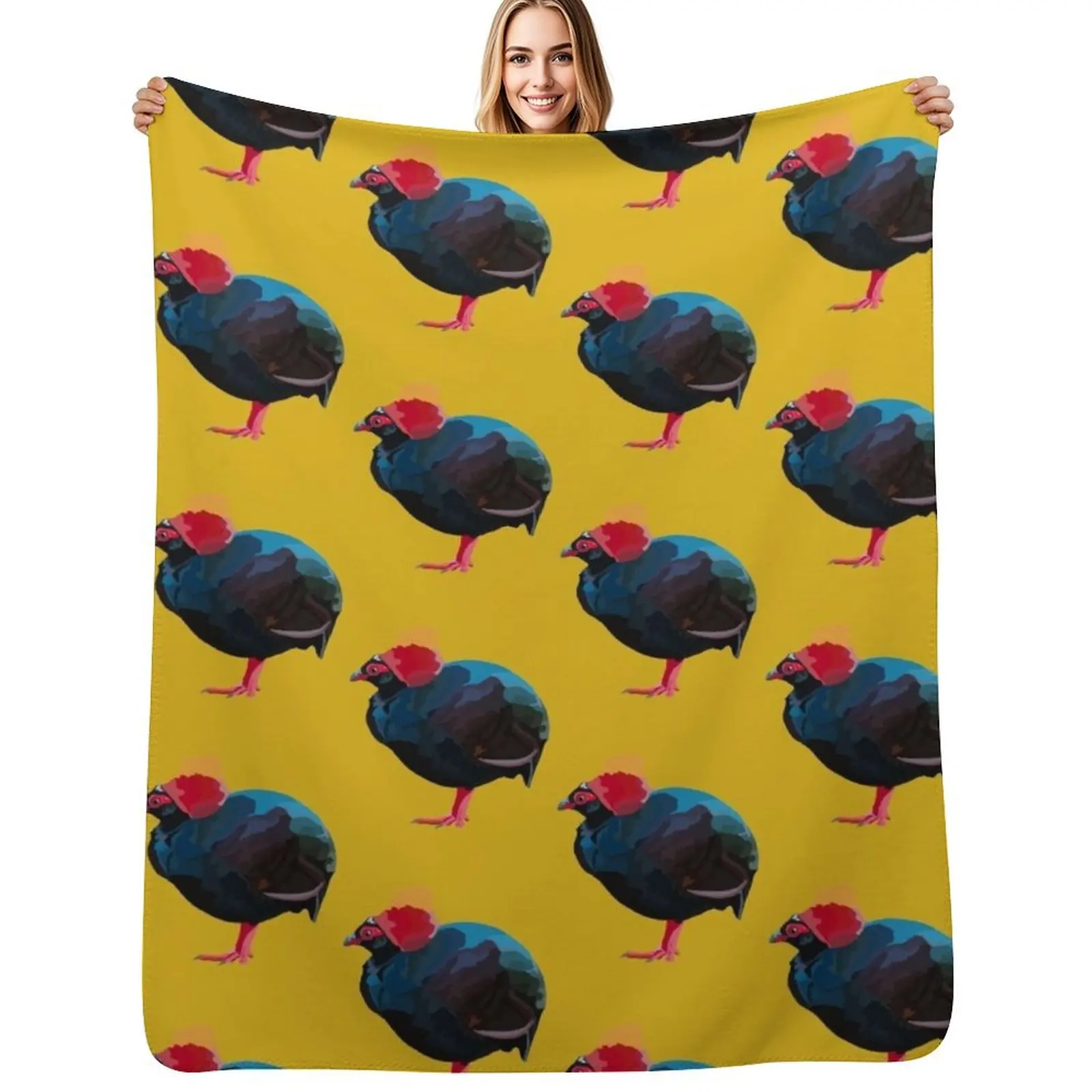 

R is for Roul roul partridge Throw Blanket Faux Fur Soft Warm Blanket for Bed