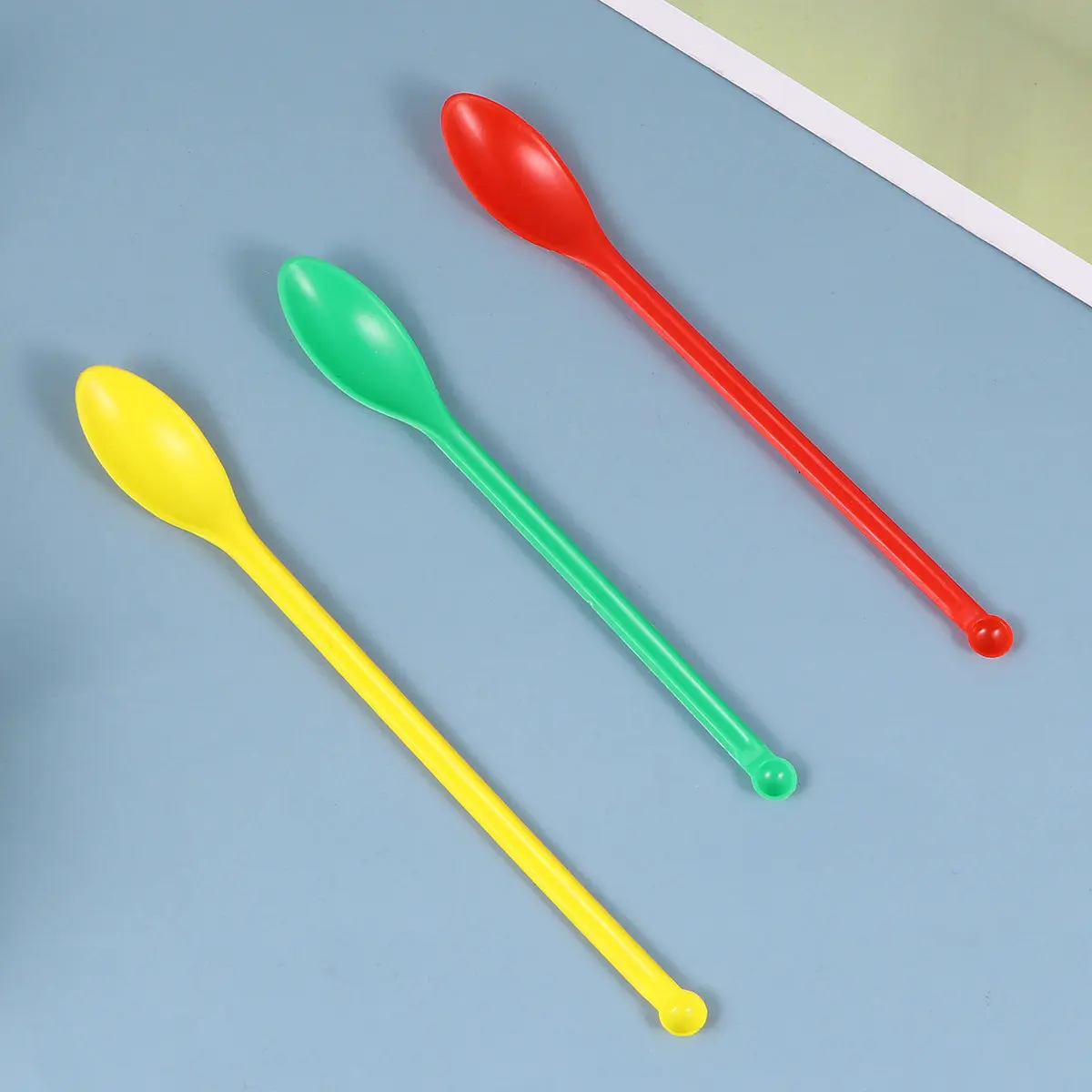 8Pcs Laboratory Reagent Spoons Portable Sampling Scoops for Powder Experiments Random Color