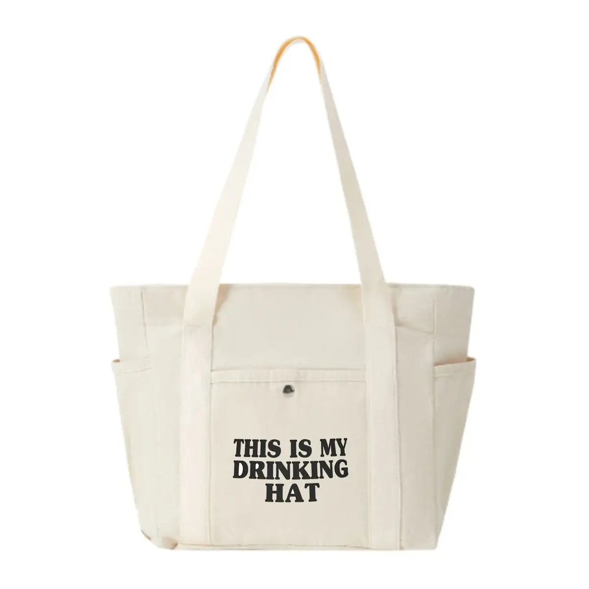 

This Is My Drinking Hat Slogan Canvas Handbag Work Commuter Carrying Outfit Book Shoulder Bag Shopping Bag