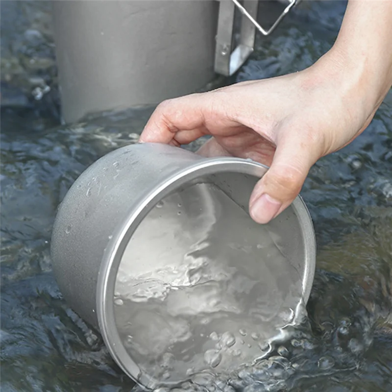 

Camping Pot Cooking Pot Tableware Outdoor Cookware Detachable Multipurpose Pot For Backpacking Camping Hunting Fishing