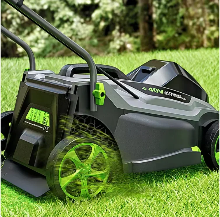 battery operated grass cutter 16Inch cordless electric battery powered lawn mower equipment hand lawn mower