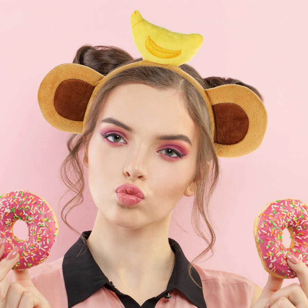

1 set 1 Set Monkey Costume Set Cute Animal Ears Banana Headband Bowtie Tail Tutu Skirt For Halloween Carnival Cosplay Party