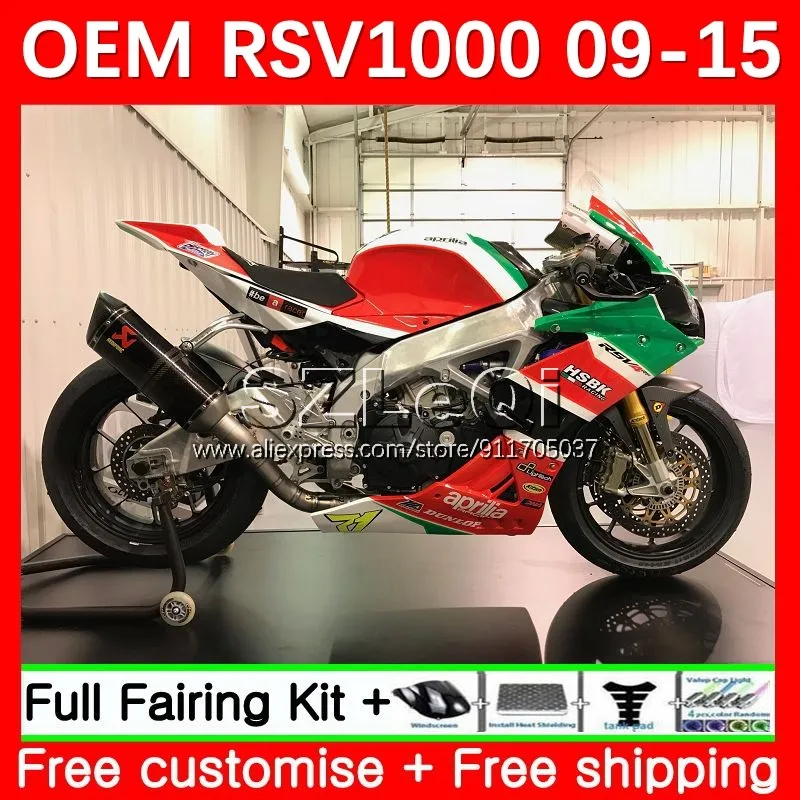 Injection For Aprilia RSV4 RSV 1000 R 1000R 12No.54 Red green RSV1000 09 10 11 12 13 14 15 RSV1000RR 2009 2011 2015 Fairings