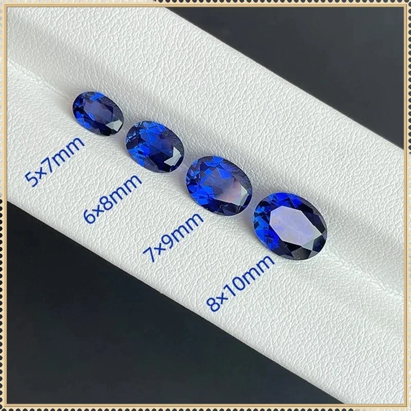 

TOPLab Grown Cobalt Spinel Oval Cut For DIY Jewelry Making Materials Selectable Certificate