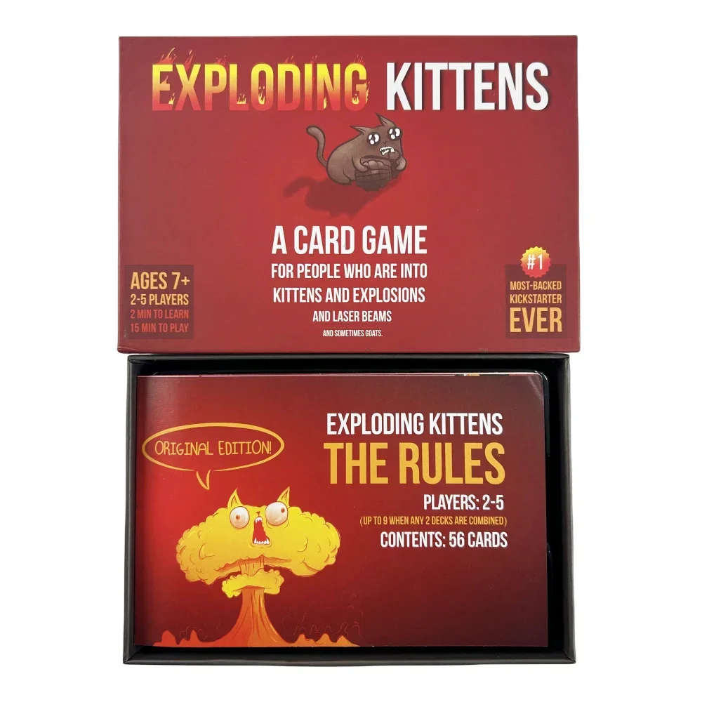 Exploding Kittens карточная игра семейная настольная колода зомби хорошо против зла издание расширения