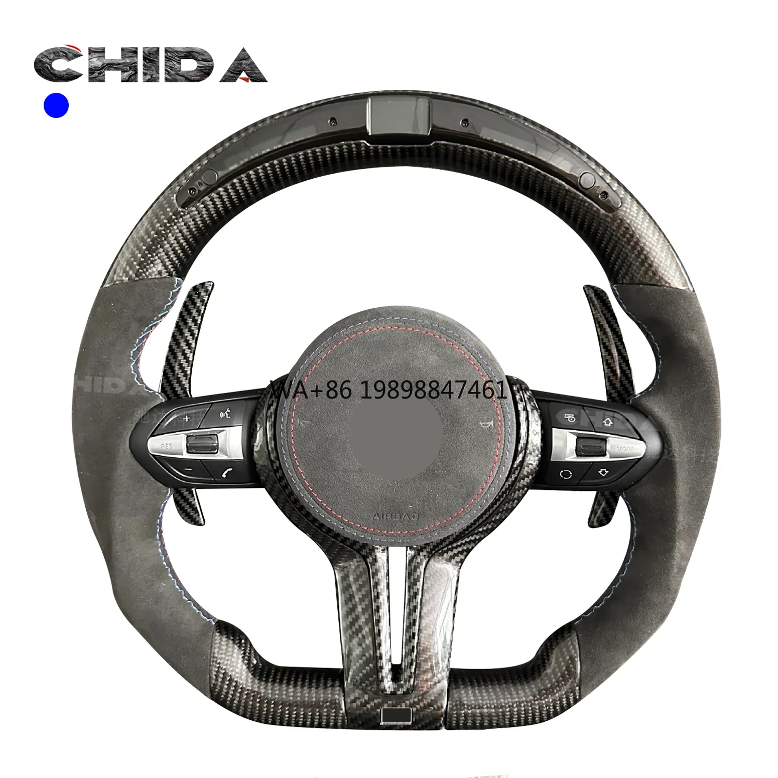 

Alcantara Custom LED High Quality Carbon Fibre Steering Wheel for BMWs F10 F30 F32 F01 F02 F87 F12 F06 F35 F80 F36 F18 F15