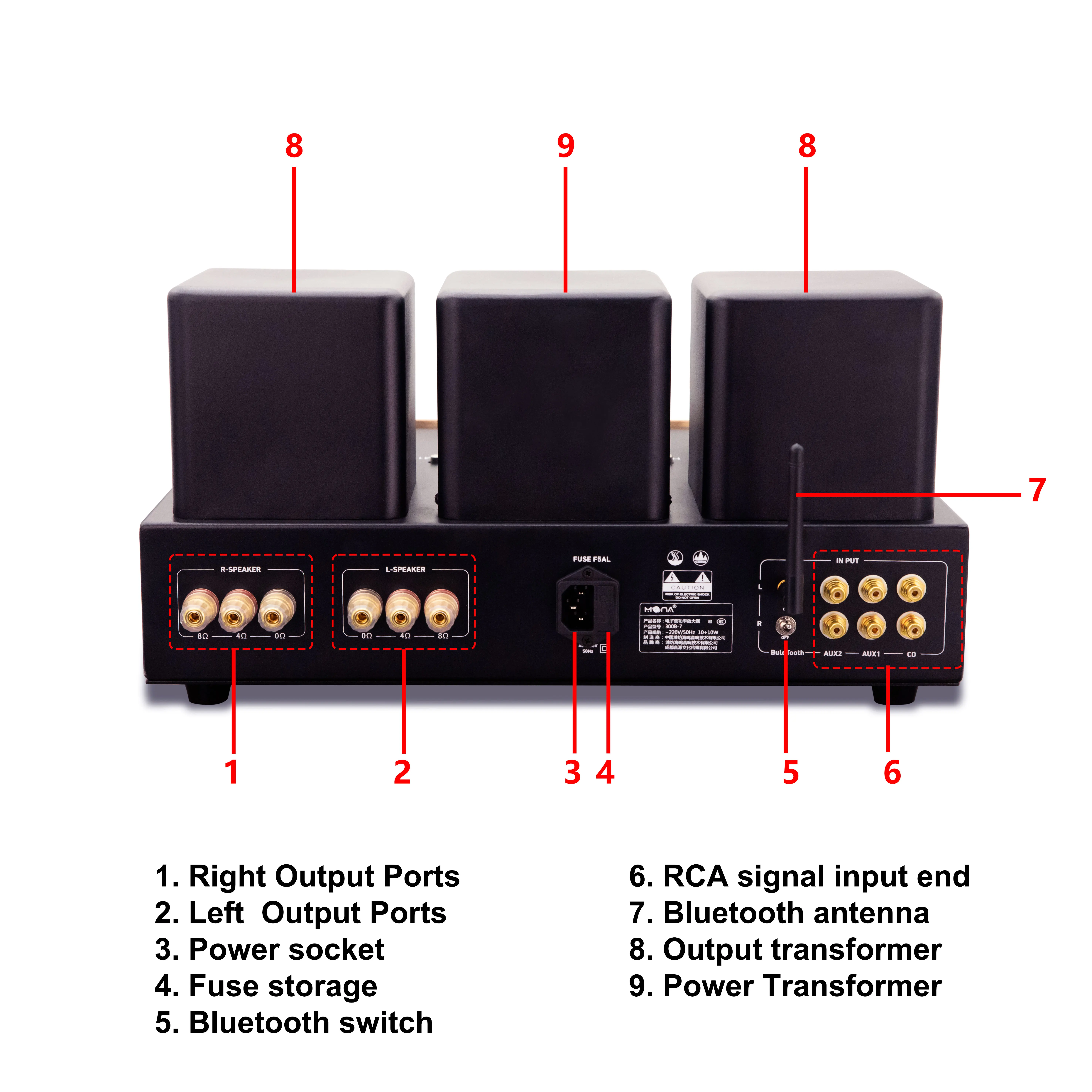 

2025 hot sale Professional 220V Stereo HiFi Smart Audio Home Theatre System Bt Transistor Tube Power Amplifier Metal Material