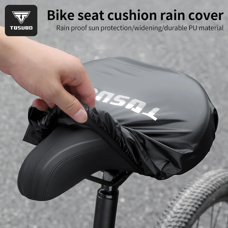 TOSUOD Sarung Jok Sepeda Universal - Pelindung Hujan Anti Air Lepas Cepat untuk Jok Sepeda Jalan & MTB, Aksesori Pelindung Bantalan