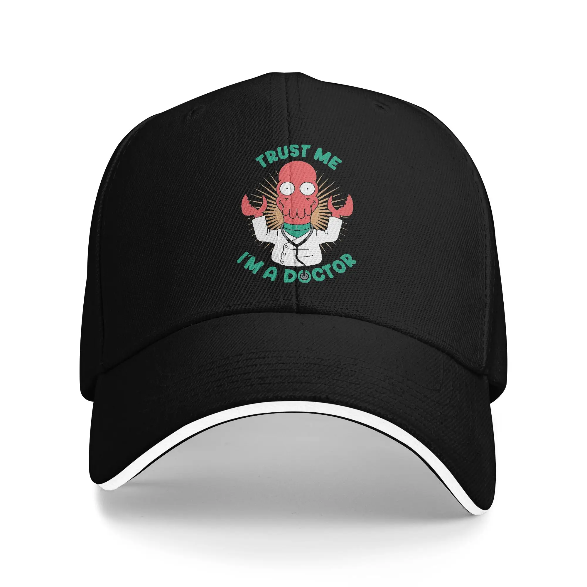 Zoidberg Trust Me I am a Doctor Sandwich Hat Adult, chapeaux Hip-Hop Futuramas, chapeau de pêche, casquettes de baseball en polyester respirant