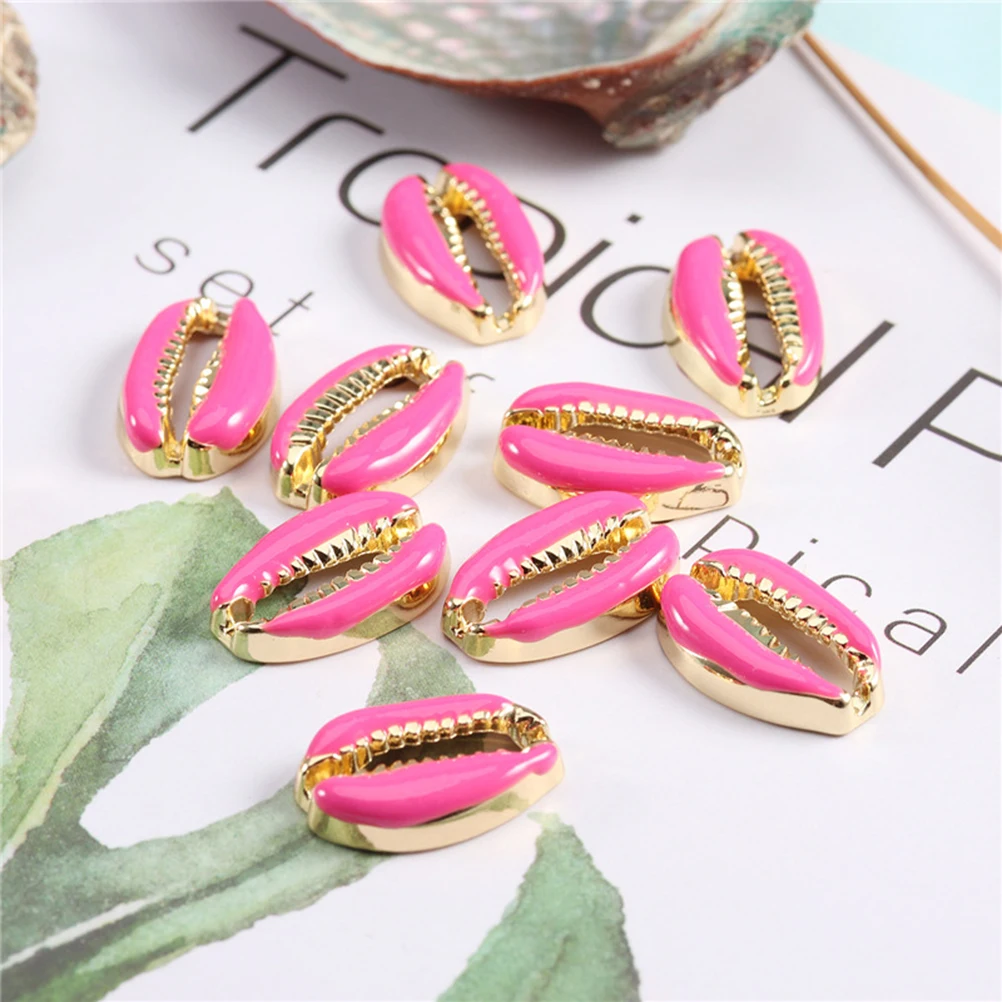 

2PCS Colorful Shell Alloy Pendants Charm Set for Jewelry Making Necklaces Bracelets Earrings Accessories Unique