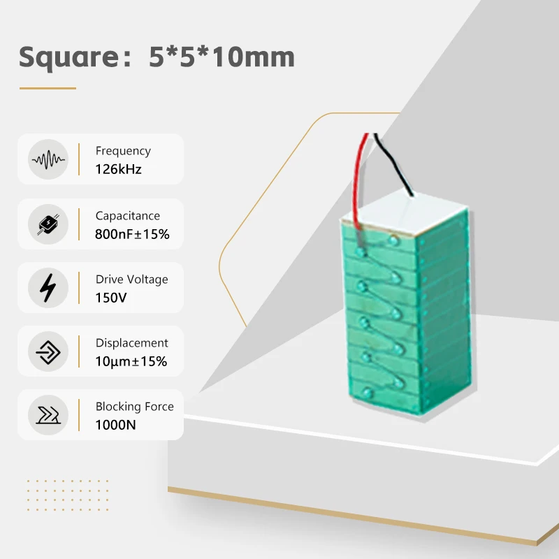 10Mm long piezoelectric ceramic laminate, 10μm displacement laminate, multilayer piezoelectric actuator, for brakes