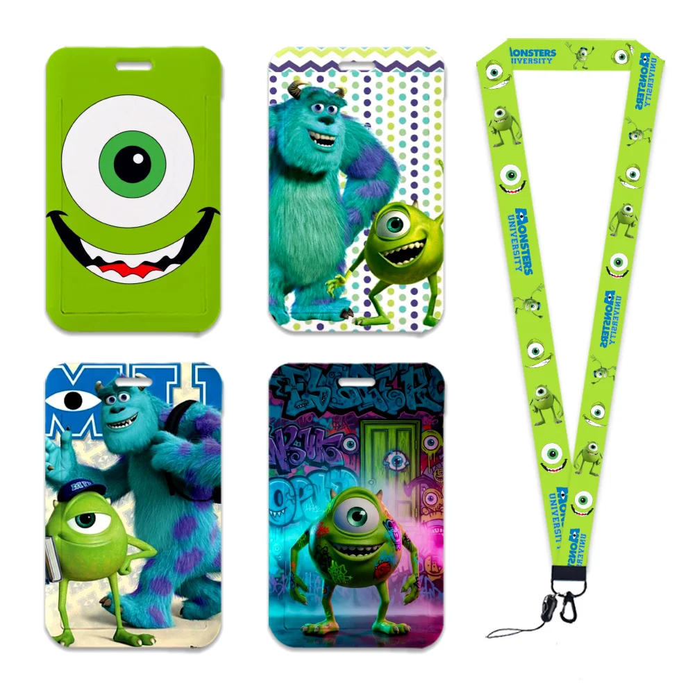 

Disney Movie Monsters University Lanyards For ID Credit Card Cover Pass Mobile Phone Charm Neck Straps Badge Holder Gifts