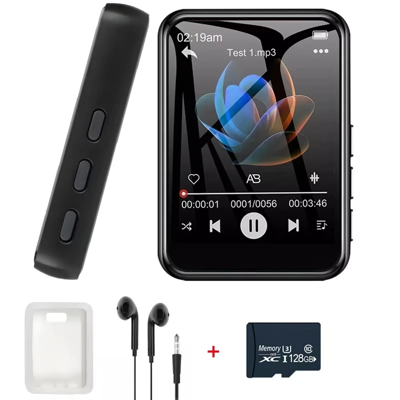 128G MP3-speler Bluetooth 5.4 HiFi MP3-muziekspeler Ingebouwde luidspreker 2,4 inch touchscreen MP4-speler met e-book/video-opname