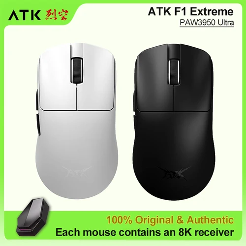 ATK-ratón inalámbrico para juegos BlazingSky F1 Extreme PAW3950, Ultra modo Dual, 8000Hz, 35g, ligero, e-sports, FPS
