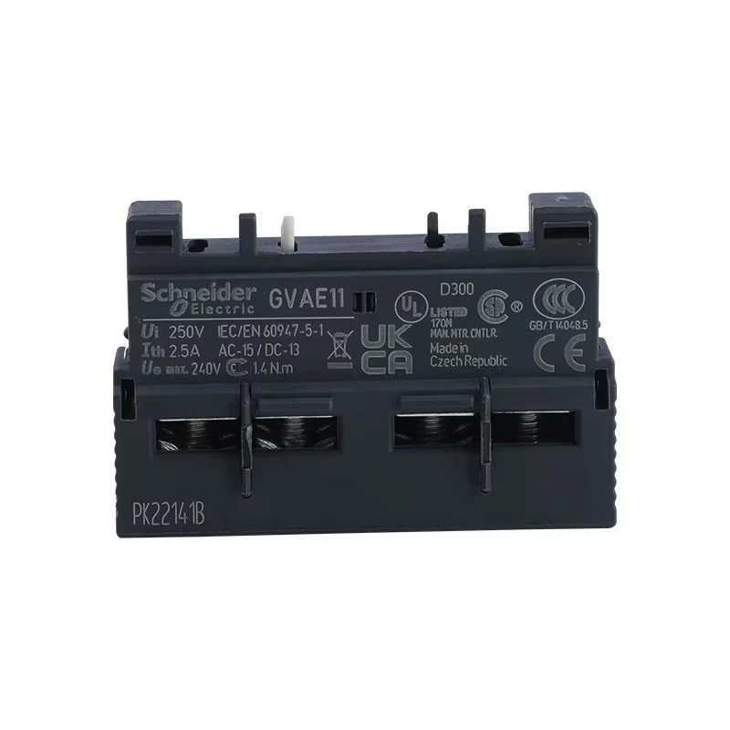Schneider Motor Circuit Breaker Auxiliary Contact GVAE11 GVAN20 Motor Protector Formal Contact 1 Normally Open  1 Open 1 Closed