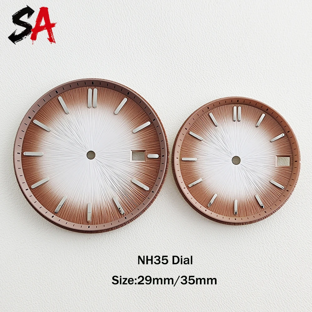 29mm/35mm dial NH35 dial cocktail three o'clock date window dial custom logo dial suitable for NH35/NH36 automatic movements