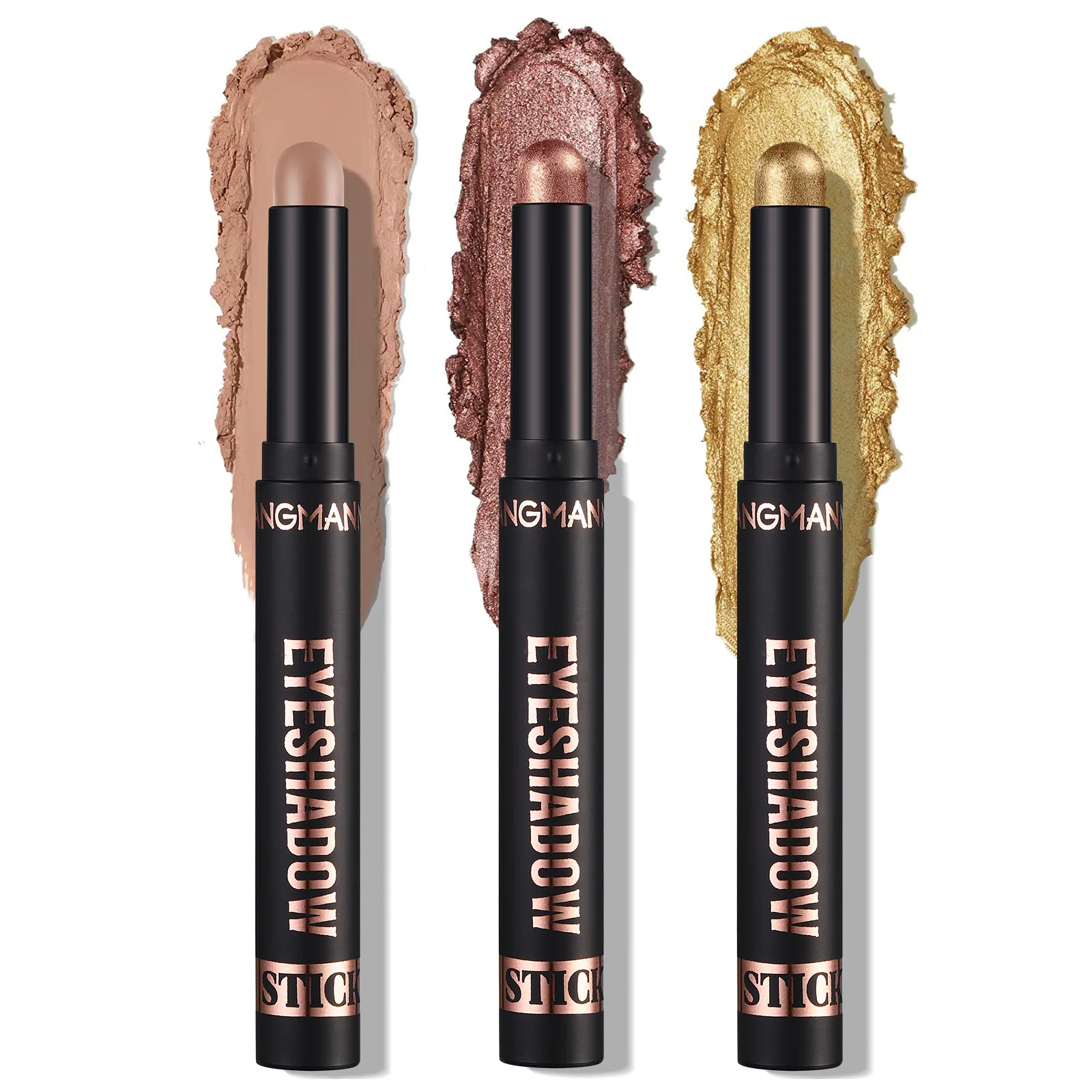 16 Color Glitter Eye Shadow Shimmer Metal Texture Multi-function Highlight Contour Stick Waterproof Lasting Fashion Cosmetics 2g