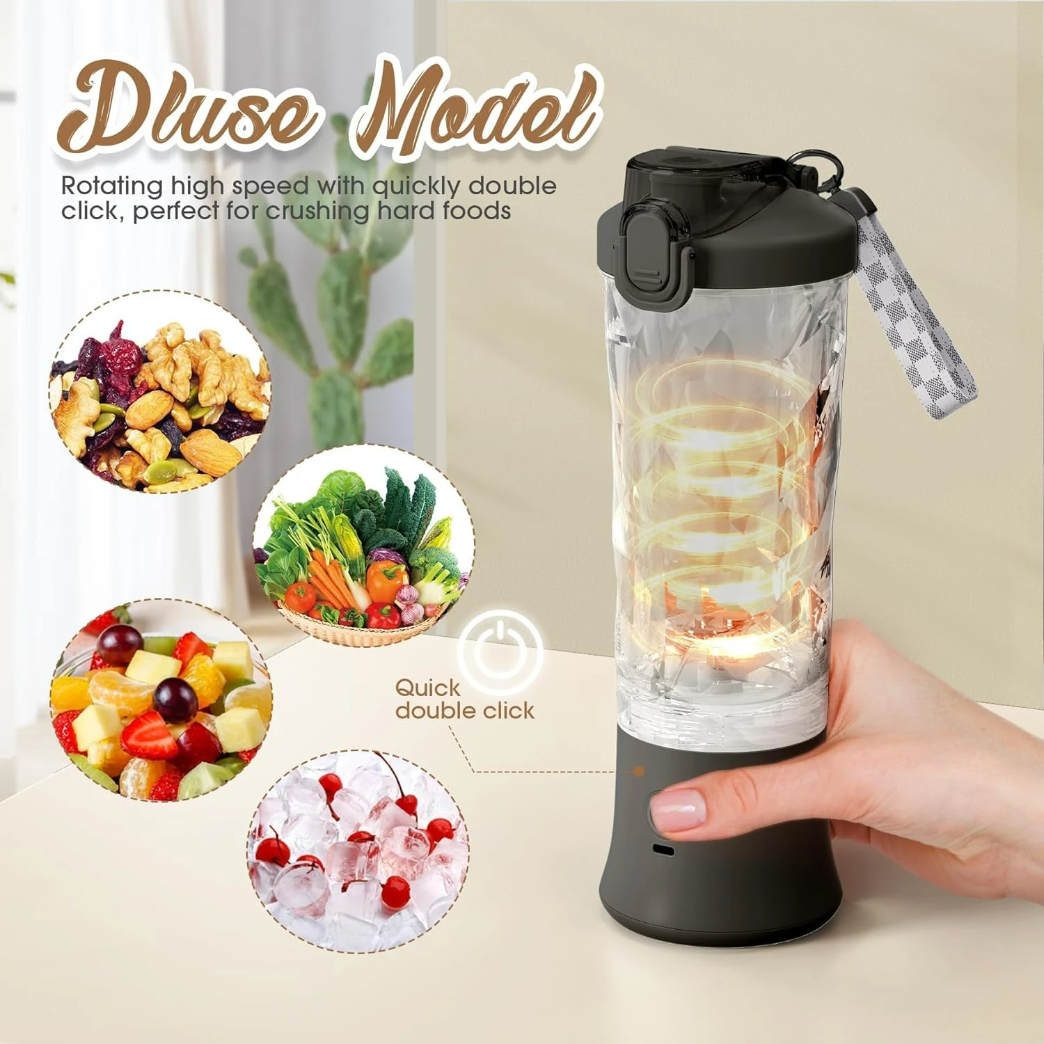 Удобный и портативный персональный блендер — компактный комплект из 2 мини-блендеров для смузи для вкусных коктейлей и смузи в любом месте