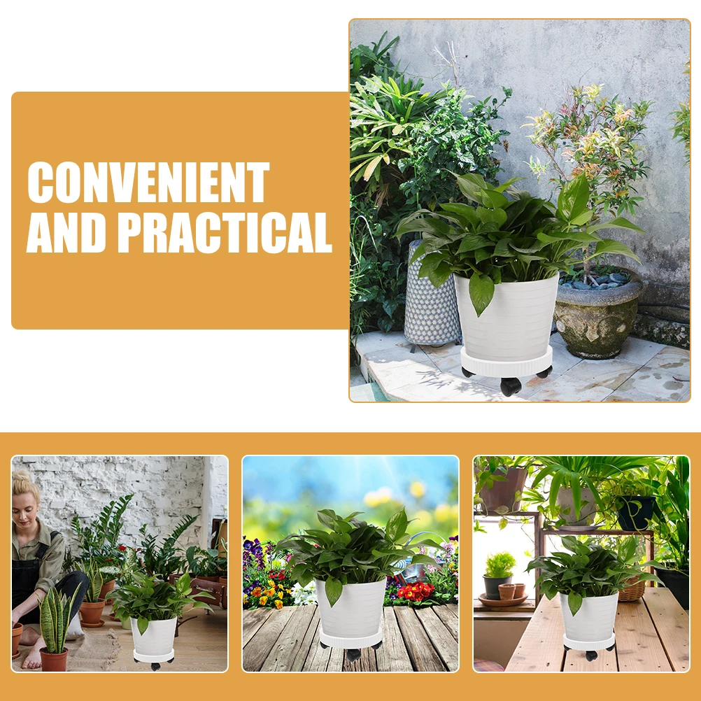 

Heavy Duty Rolling Plant Stand Flowerpots Bonsai Stable Mover Base Floor Carpet Lawn Use Non Scratch Mobility Tray Overflow