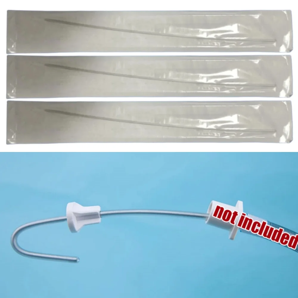 2pcs Disposable Flexible Sterile Guide Wire Hard Endotracheal Tube Stylet for Assistance Tracheal Intubation Individual Packing