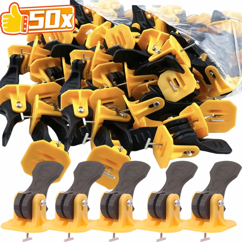 

Floor Tile Leveling Spacers Clips Reusable Tile Leveling System for Laying Fixing Hand Tile Flat Ceramic Wall Construction Tools