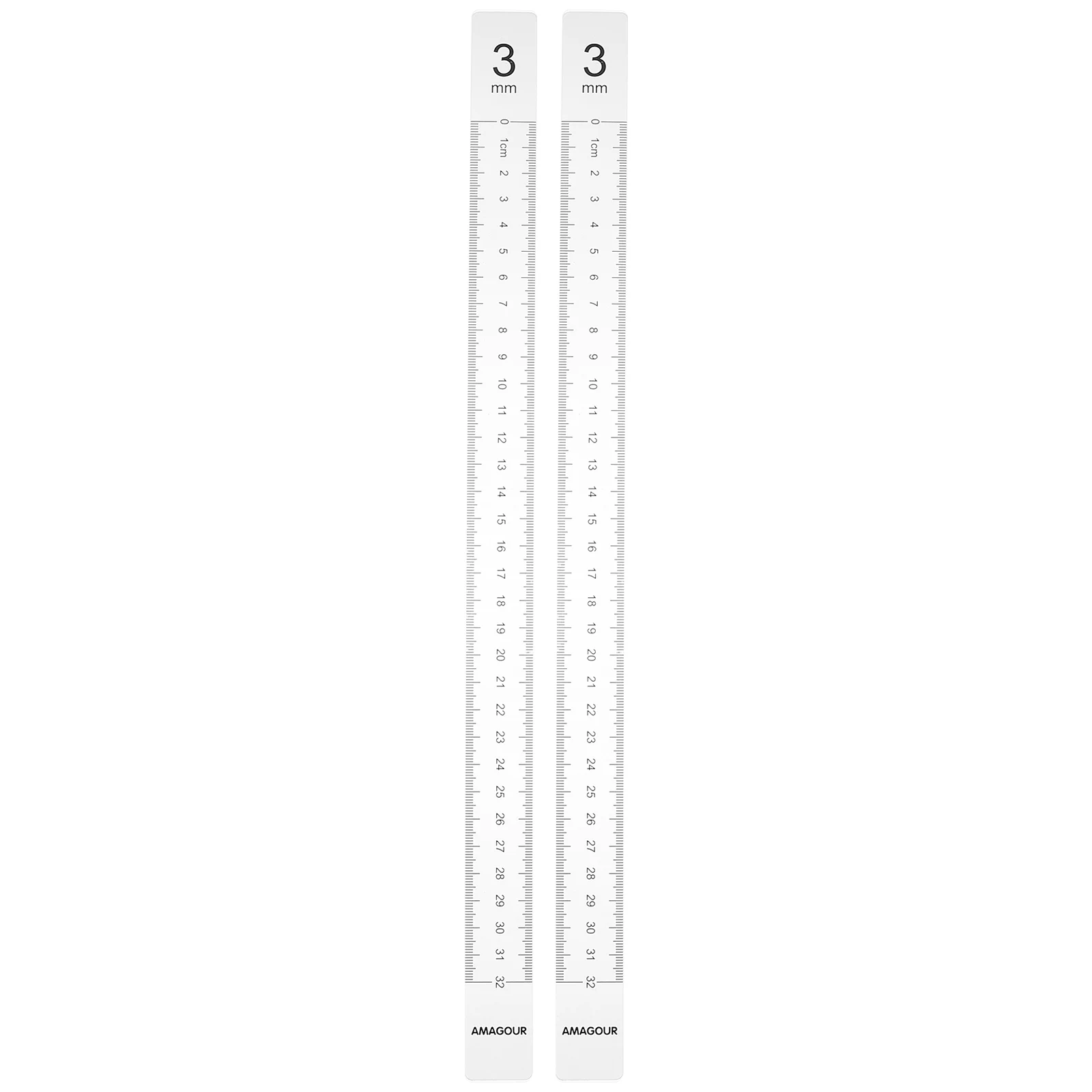

2pcs 1 Pair Acrylic Baking Balance Ruler Graduated Dough Measuring Stick Rolling Pin Guide Uniform Thickness Dough Ruler Cookie
