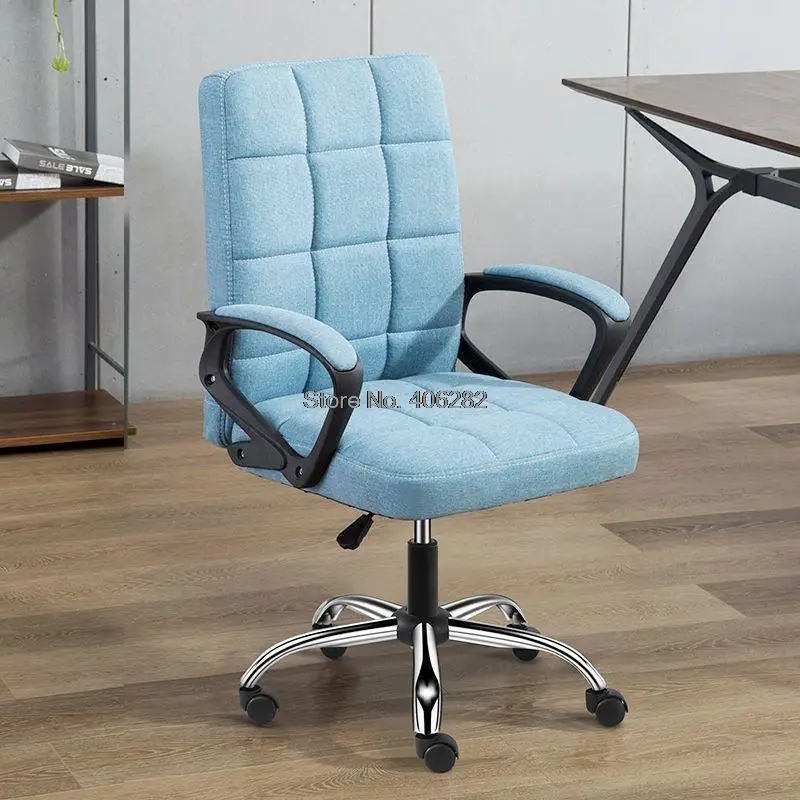 Muebles de oficina altura ajustable silla giratoria de ordenador Reposabrazos de cuero acolchado Conferencia ergonómica silla de oficina