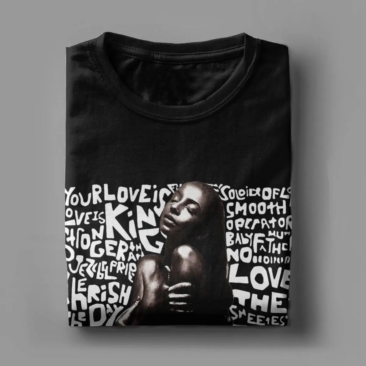 تي شيرت Sades Adu للرجال ، تي شيرت قطني فريد من نوعه ، ياقة مستديرة ، أكمام قصيرة ، قمم للكبار