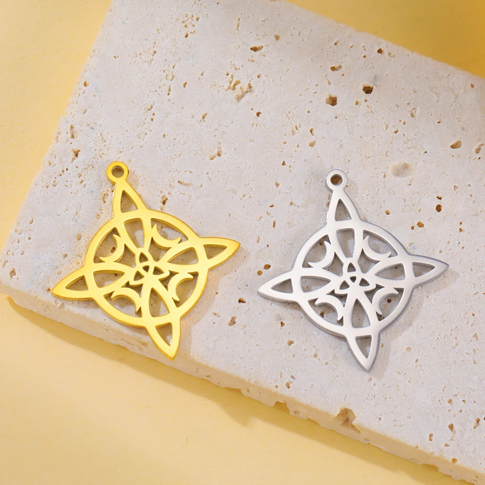 Dawapara Edelstahl Hexenknoten Charms für Halskette Ohrringe Trinity Knot Religiöse Symbole Anhänger DIY Schmuckherstellung – Detail 13
