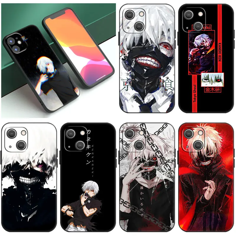 Tokyo ghoul Kaneki Ken Black Phone Case For Apple iPhone 14 12 13 Mini 11 Pro XR X XS MAX 6S 7 8 Plus 5S SE 2020 2022 Soft Cover