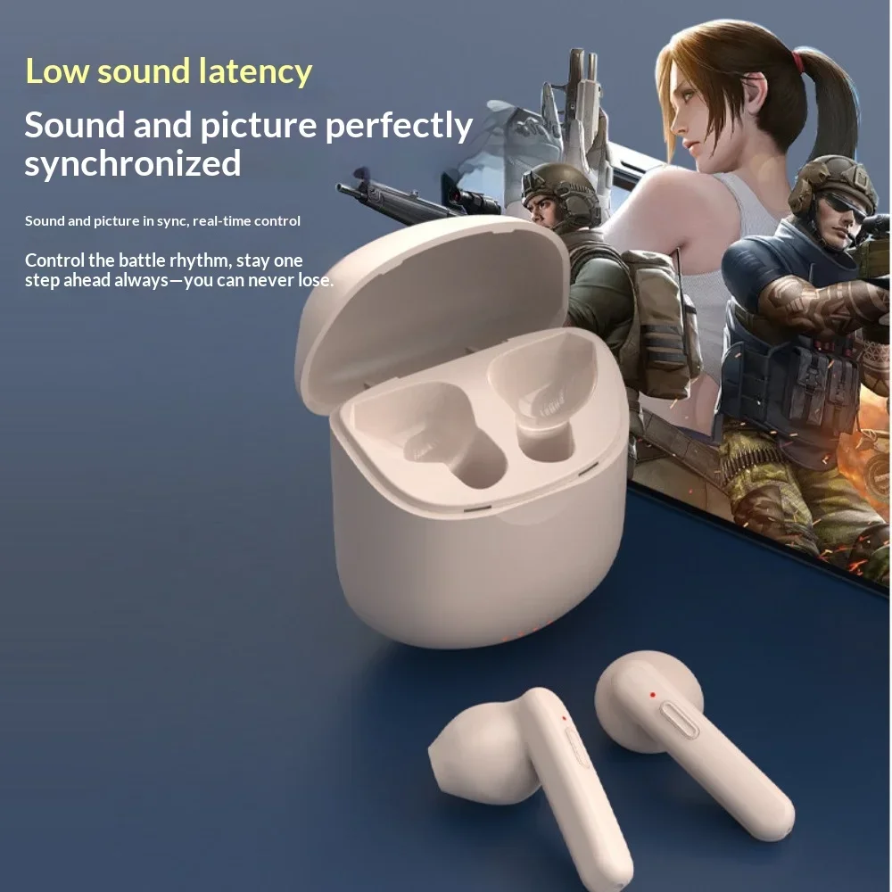 Bluetooth Headphones Business Travel for On-The-Go Ultra-Long Battery Life ENC IPX5 Waterproof Mini in-Ear Clear Call Lightweigh
