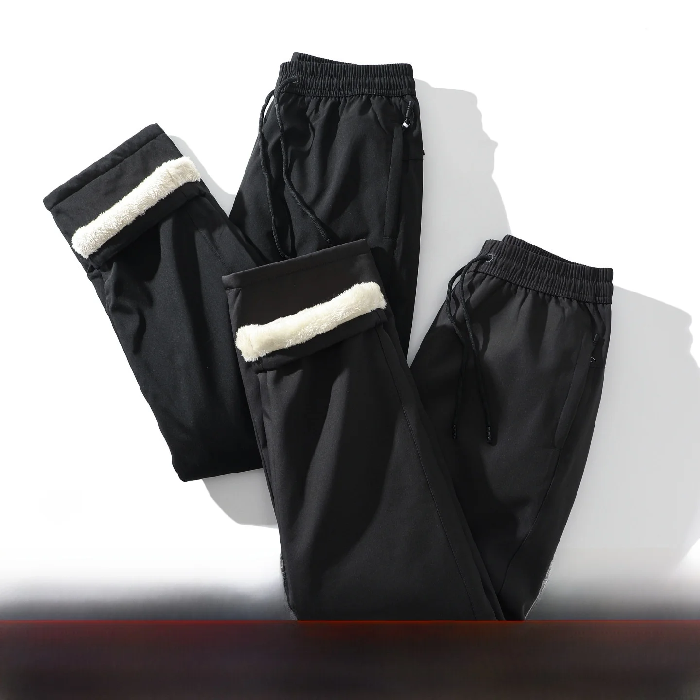 

Thiened Outdoor Men's Casual Pants aphene Heat Reflection Windproof Winter Leisure Trousers Straight Leg Straight Fit