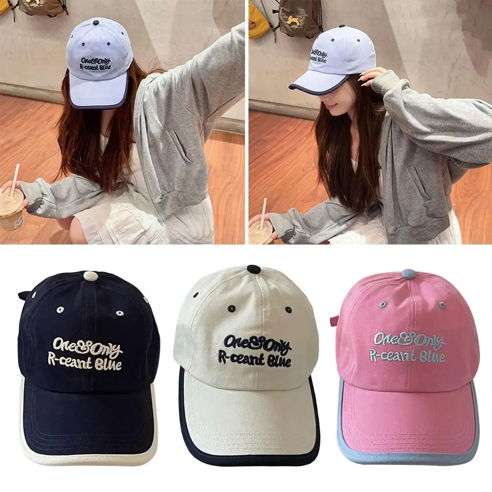 

Casual Breathable Baseball Cap Embroidery Spring Summer Snapback Hat Outdoor Adjustable Peaked Hat for Men Women