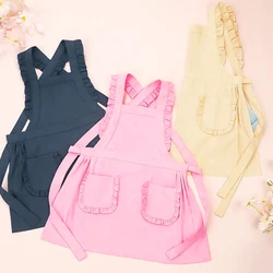Kids Apron Kitchen Aprons With Ruffle For Cooking Baking Painting Crafting Art Party and Gardening Outfits Adjustable Strap