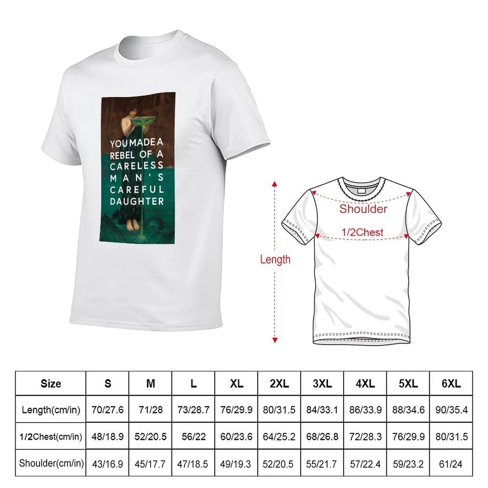 careless man's careful daughter T-Shirt Big and Tall Basic Tee Shirt