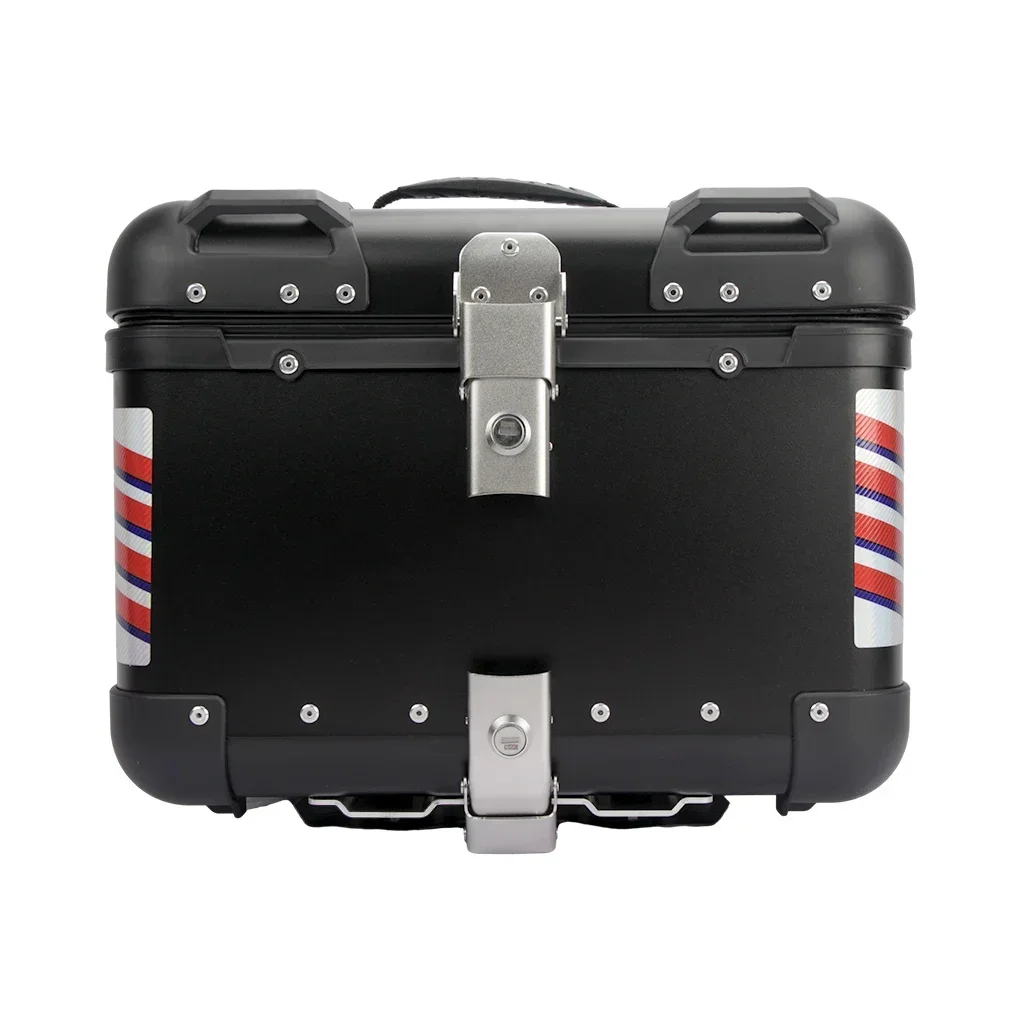 45L Universal Motorcycle Tail Box Round Corner Trunk Top Tail Rear Luggage Helmet Case Storage Tool Cases