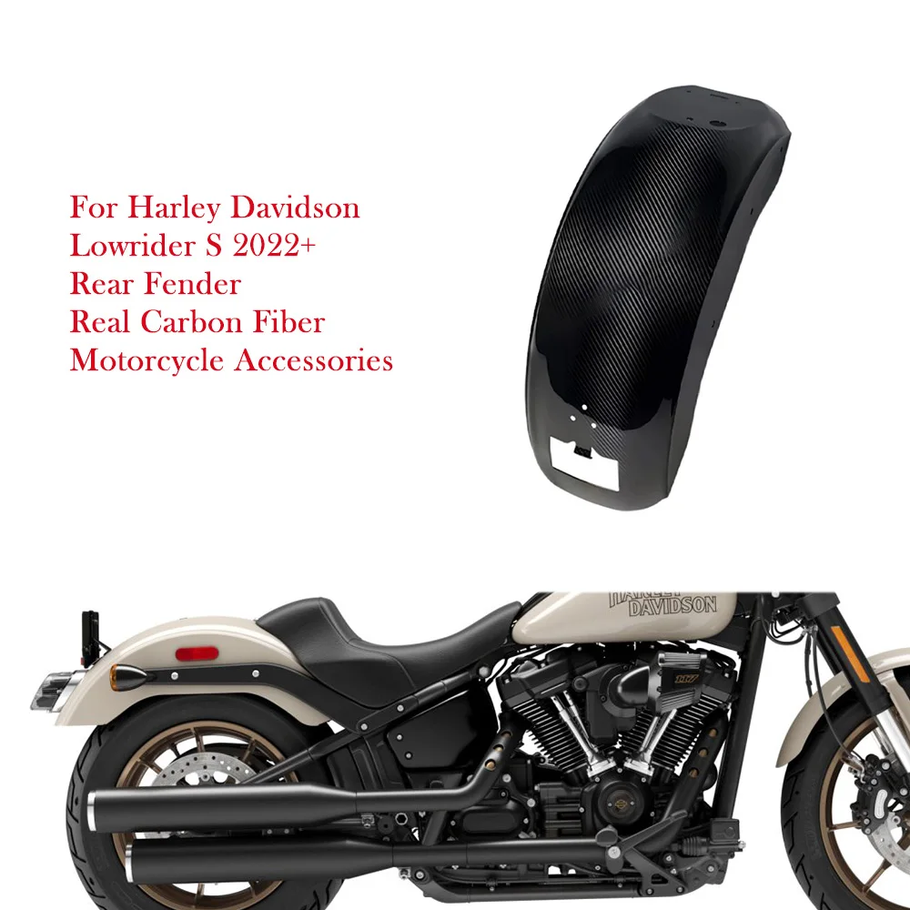 

Для Harley Davidson Low Rider S Lowrider S 2022 2023 2024, заднее крыло из настоящего углеродного волокна, брызговик, аксессуары для мотоциклов Surron