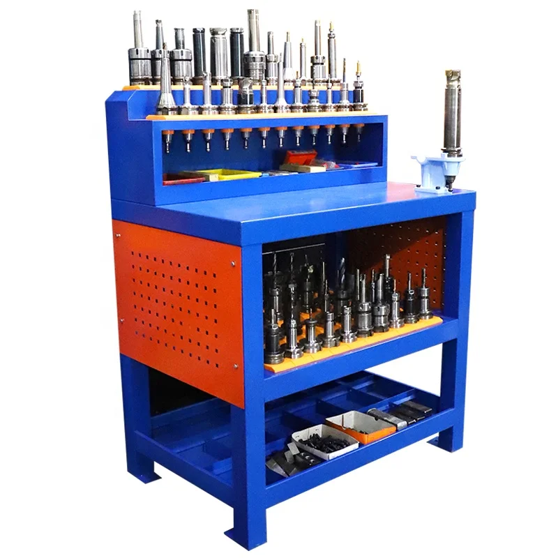 Blue colour customized high quality workshop CNC tool holder storage trolley cabinet for CNC tool holder BT30/40/50