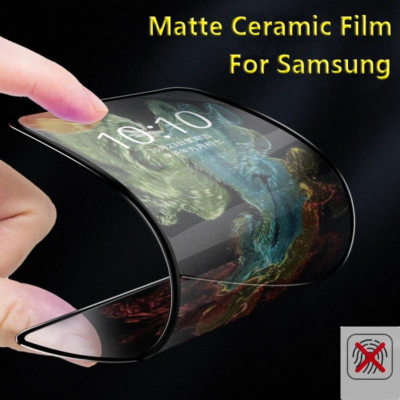 For Samsung A22 5G A21S A41 A40 A50S A20 A30S S21FE S22 A10S A42 A70 Full Glue Matte Ceramic Soft Frosted Screen Protector Film