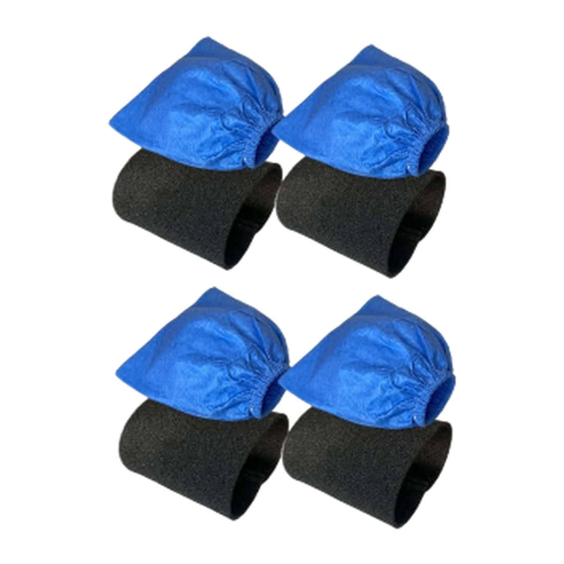 For Midea T3NTMV1 Vacuum Filter Protective Cover Set 4 Blue Fabric Sleeves 4 Black Filter Cotton No Modification