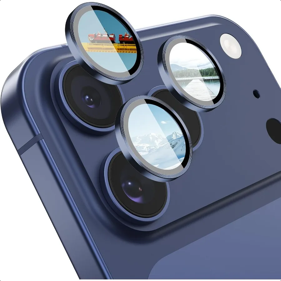 

Защитная пленка для объектива камеры для iPhone 17 Pro Max iPhone 17 Pro Простая установка Индивидуальное ультратонкое закаленное стекло с алюминием M