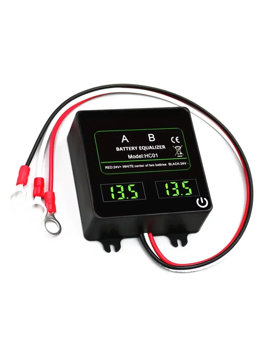 2×12V 젤 플러드 AGM 납산 배터리 HC01 전압 밸런서 및 전자 도구용 배터리 이퀄라이저