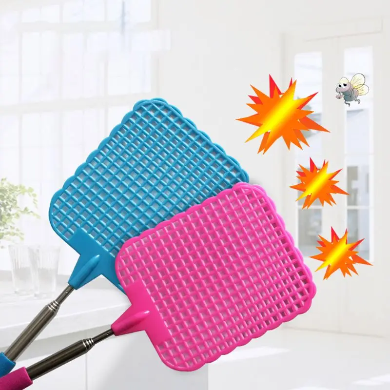 5 pz Allungabile Scacciamosche Prevenire Zanzare Insetti Killer Controllo Dei Parassiti Racchetta Telescopica Strumenti 45BE