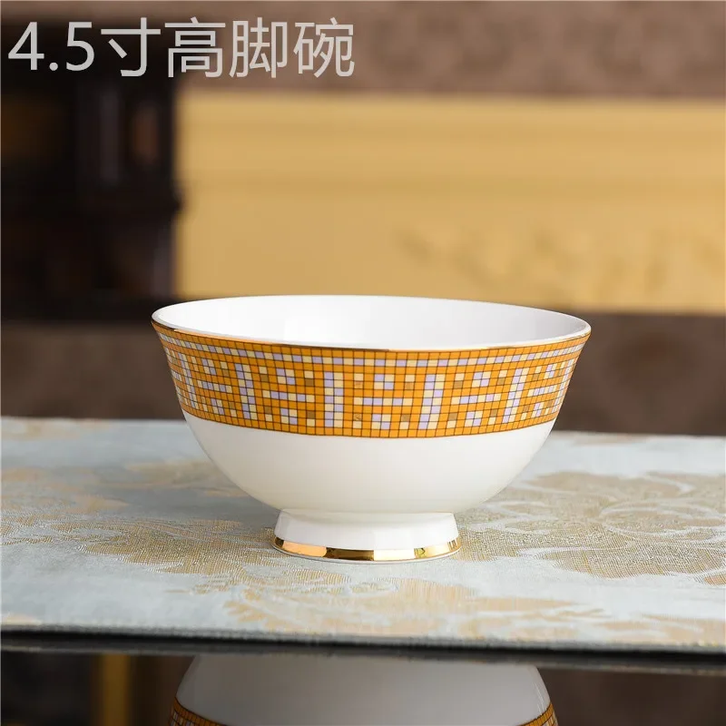 European-Style Bone China Plate Steak Household Ceramic Dish Cake Plate Dessert Breakfast Set Plate Set